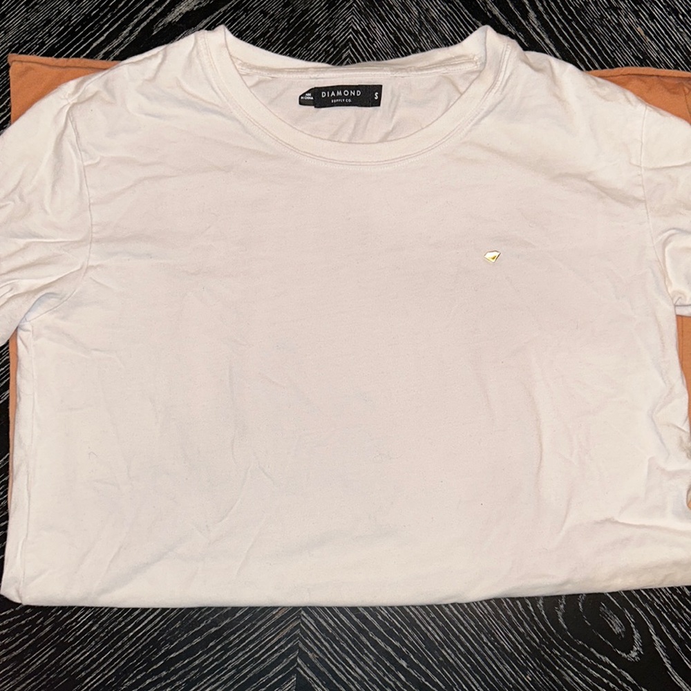 Diamond Supply Co., White into Burnt Orange, Small